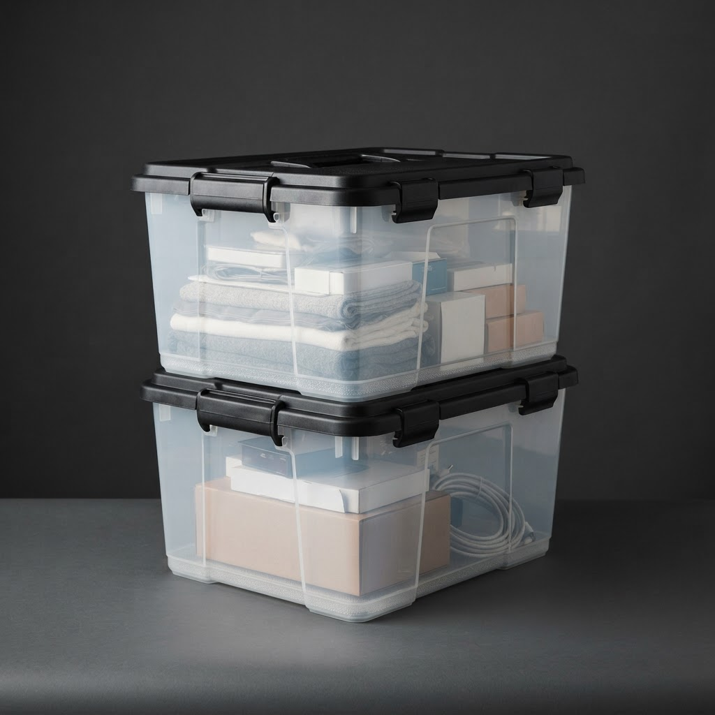 27 qt Clear Storage Totes, 2-Pack